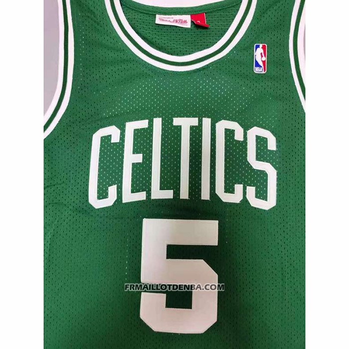 Maillot Boston Celtics Kevin Garnett NO 5 Hardwood Classics Throwback Vert